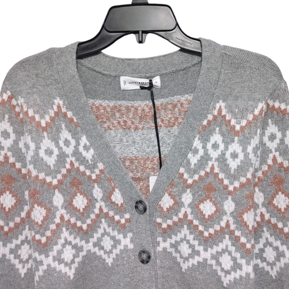 Lucky Brand Snowflake Geometric Cardigan Sweater Dress Women's Plus Size 2X NWT - Picture 7 of 12